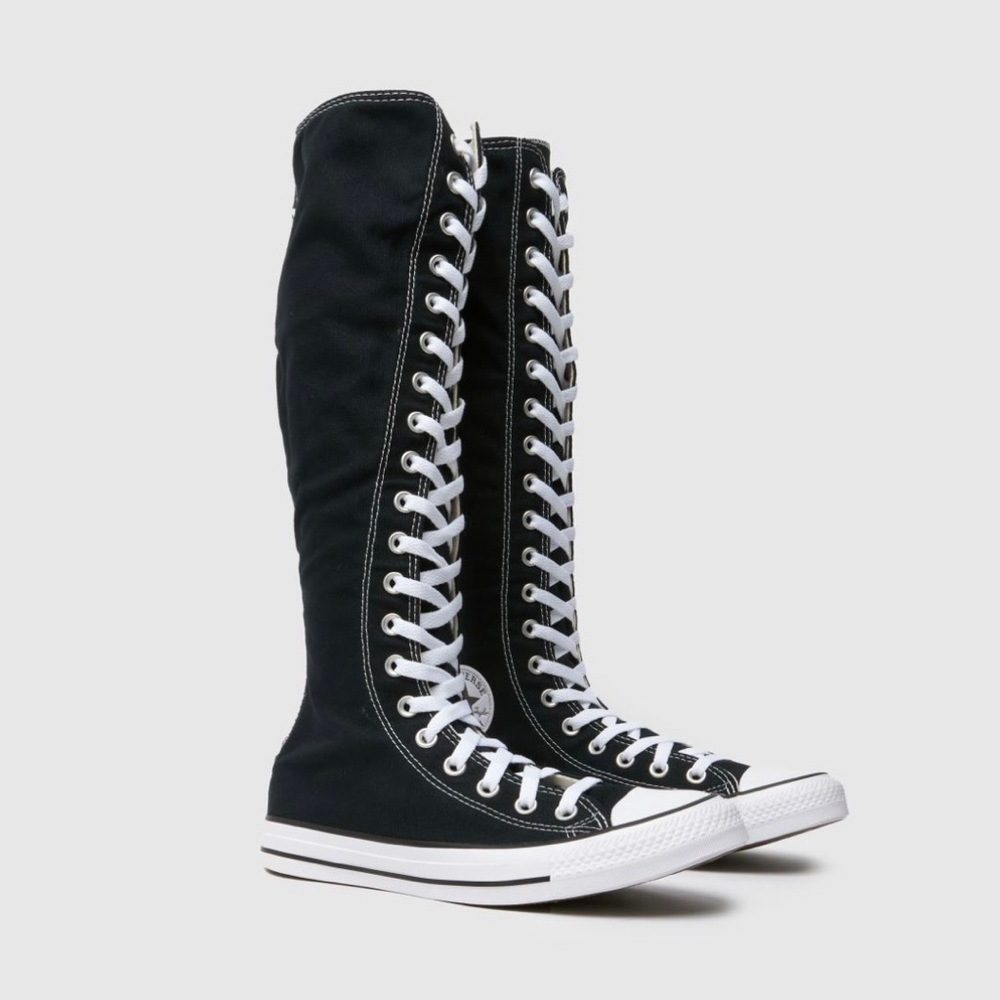 Converse Chuck Taylor All Star XXHi Knee High Black White Zipper size 9 NEW - Picture 3 of 7